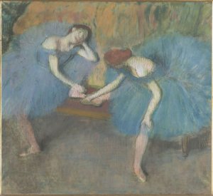 Photo de Deux danseuses au repos dit aussi Danseuses en bleu