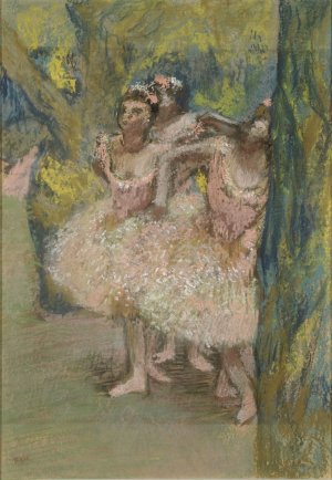 Photo de Three Dancers in Salmon-Pink  Skirts
