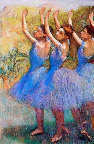 Photo de Trois danseuses en jupes violettes