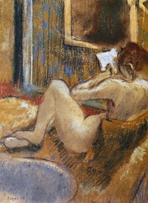 Photo de Femme nue lisant