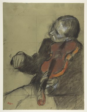 Photo de The Violonist Seated. Study for the Danse Lesson