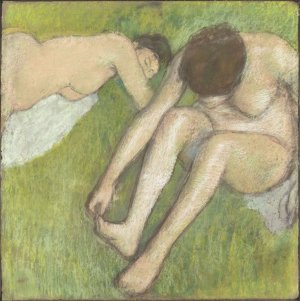 Photo de Deux Baigneuses sur l’herbe