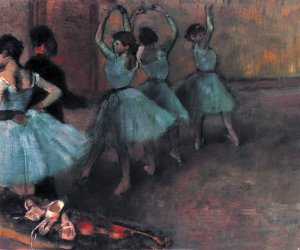 Photo de Danseuses en bleu [La répétition de la danse]