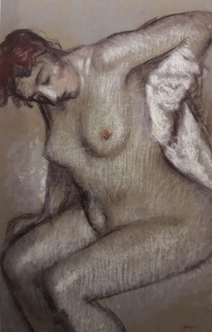 Photo de Femme nue s'essuyant le dos