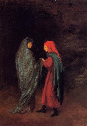 Photo de Dante et Virgile à l'entrée de l'Enfer