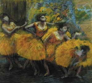 Photo de Danseuses en jupes jaunes
