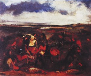 Photo de La Bataille de Poitiers d’après Eugène Delacroix