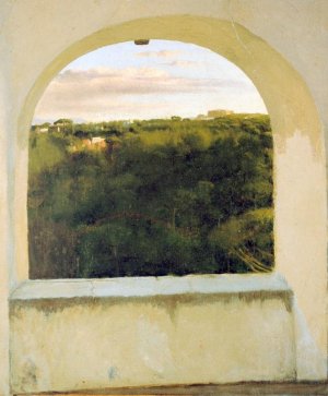Photo de Italian Landscape seen through an Arch