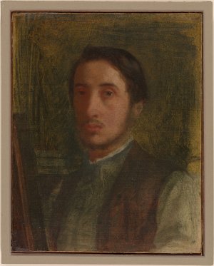 Photo de Degas en gilet brun