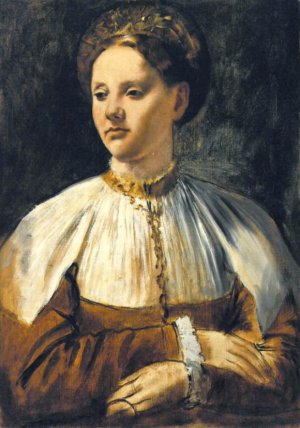 Photo de Portrait of a Young Woman after a Drawing attributed to Leonardo da Vinci