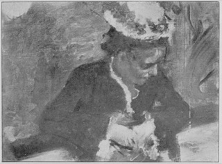 Au théâtre (femme assise au balcon).