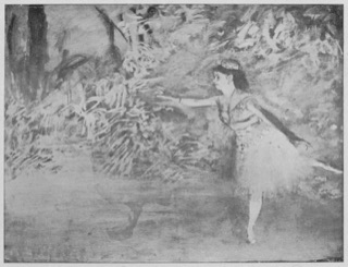 Danseuse en scéne (décor de feuillage)