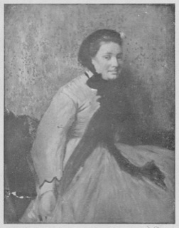 Portrait de femme (robe blanche, chapeau noir)