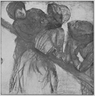 Causerie (trois femmes accoudées à une balustrade)