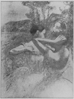 Trois danseuses (décor de paysage)