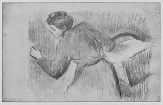 Blanchisseuse portant un panier de linge