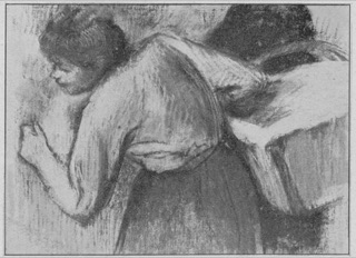 Blanchisseuse portant un panier de linge