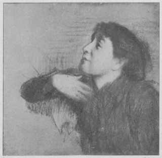 Buste de femme (corsage violet)