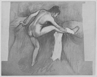 Après le bain (femme s'essuyant)