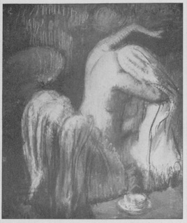 Femme s'essuyant