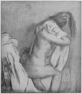 Après le bain (femme s'essuyant)