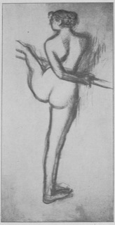 Danseuse s'exerçant à la barre