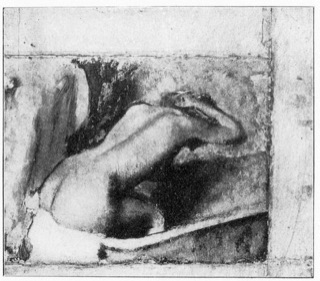 Le bain : femme vue de profil