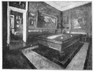 Intérieur: une salle de billard.