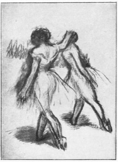Deux danseuses (fond vert).