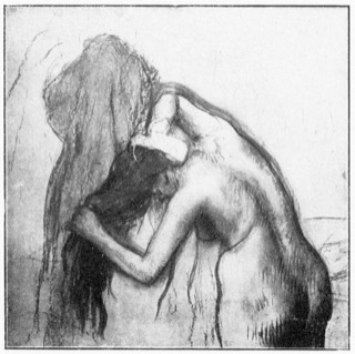 Femme s'essuyant