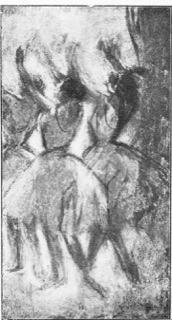 Trois danseuses en bleu