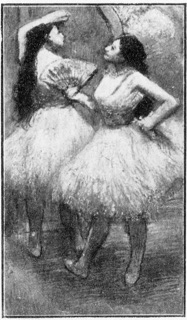 Avant l'entrée en scéne: deux danseuses