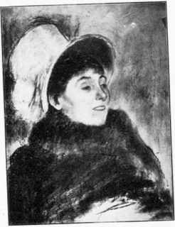 Buste de femme (chapeau rose)