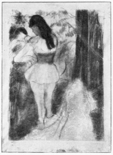 Danseuse debout (vue de dos)