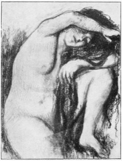 Femme nue assise