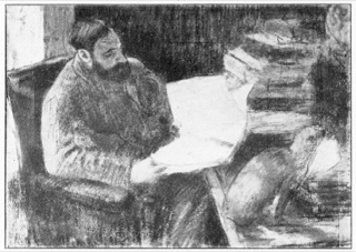 Homme assis, lisant