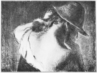 Femme au chapeau bleu (buste)