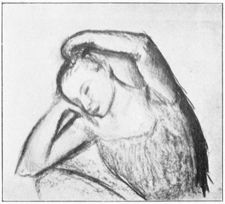 Danseuse en corsage vert ; buste
