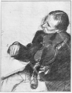 Violoniste assis