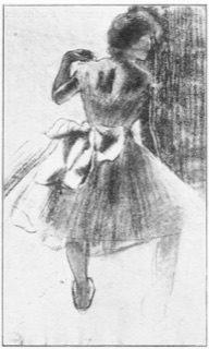 Danseuse vue de dos.