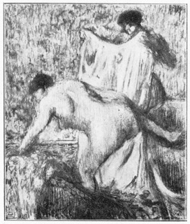 Femme sortant du bain