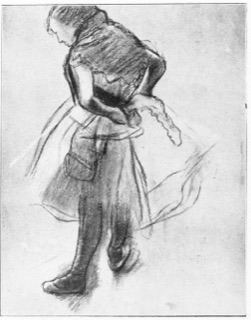 Danseuse debout, les mains derrière le dos.