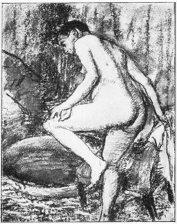 Femme s'essuyant après le bain