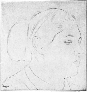Trois dessins, études pour le portrait de Mlle Dubourg (Mme Fantin) en un cadre.