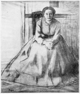 Trois dessins, études pour le portrait de Mlle Dubourg (Mme Fantin) en un cadre.
