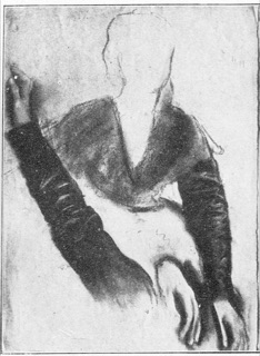 Buste de femme et étude de bras