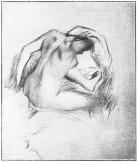 Après le bain, femme s'essuyant