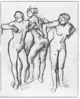 Trois danseuses en maillot