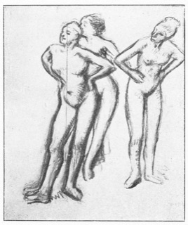 Trois danseuses en maillot