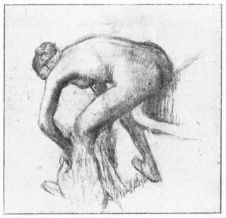 Après le bain: femme s'essuyant